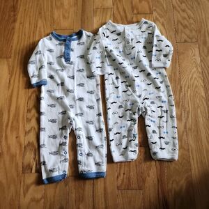 2 HB Romper Boys‎ Size 3-6M White One-Piece Playful Snap Legs Cute Infant